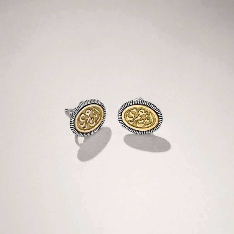 Women’s precious stone earrings-Eternity Button Earrings