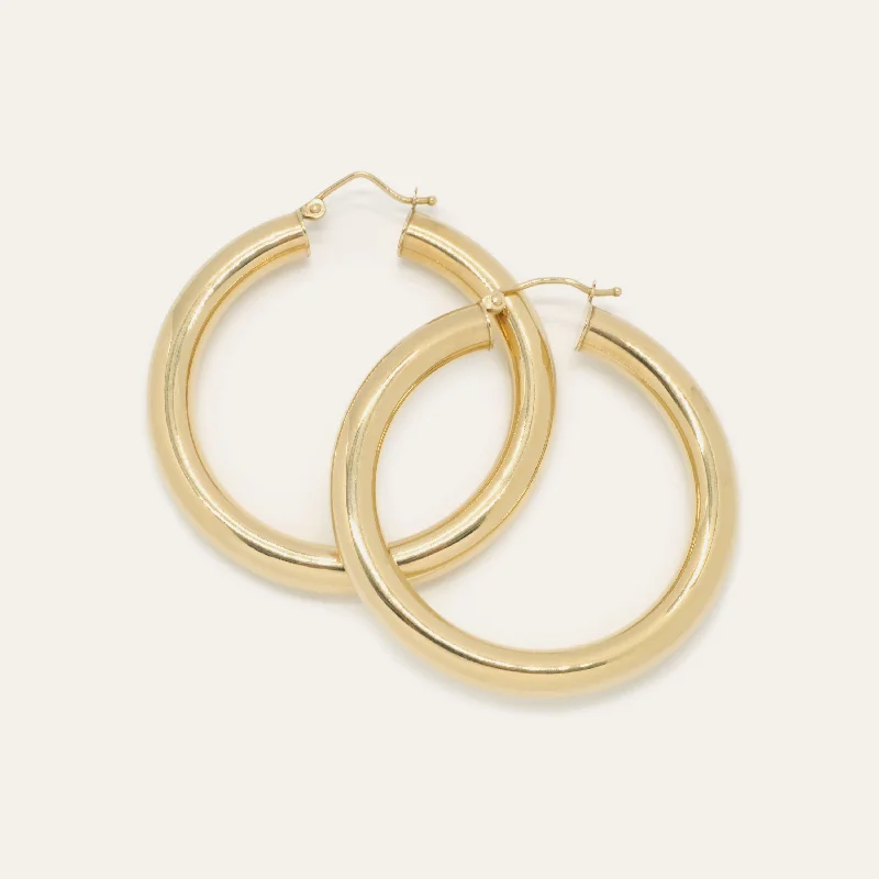 Women’s luxury diamond earrings-Jumbo Hoops, Large