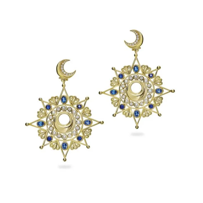 Women’s classic hoop earrings-Ottoman Star Earrings