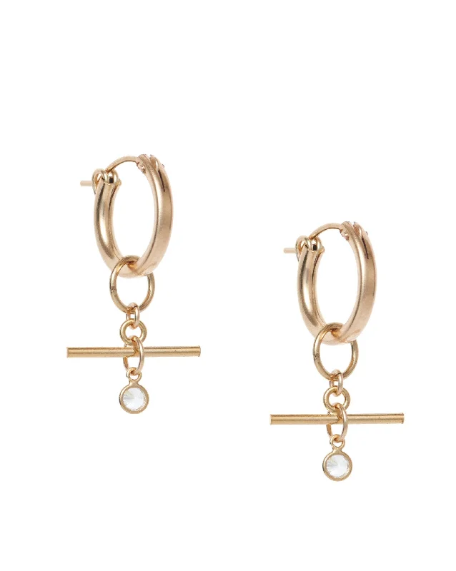 Women’s gold drop earrings-Tanya Earrings