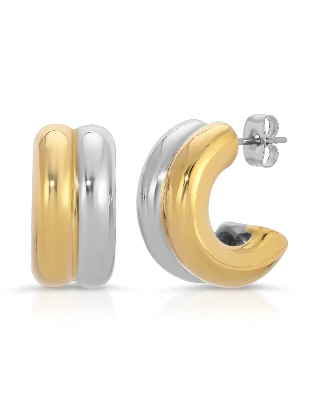 Women’s infinity earrings-Blunt Mixed Earrings