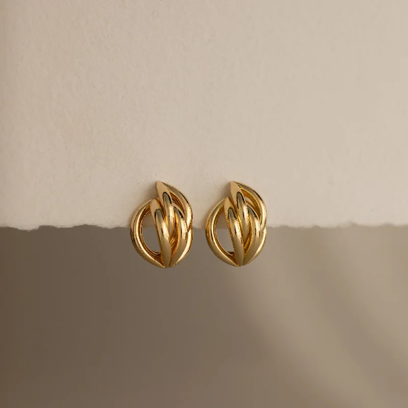 Women’s antique earrings-Bold Multi Knot Studs