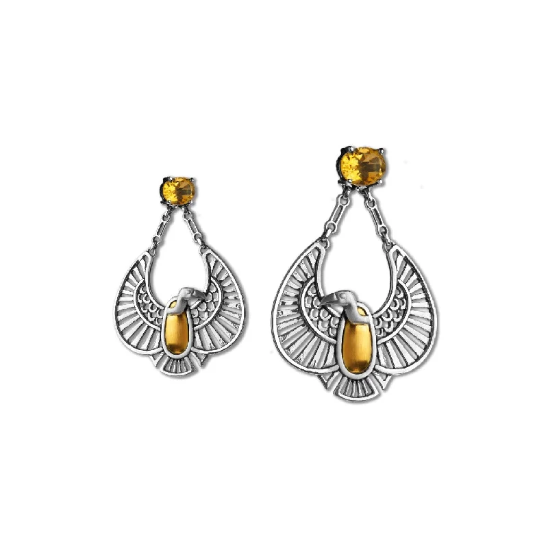 Women’s vintage earrings-Nekhbet Vulture Earrings