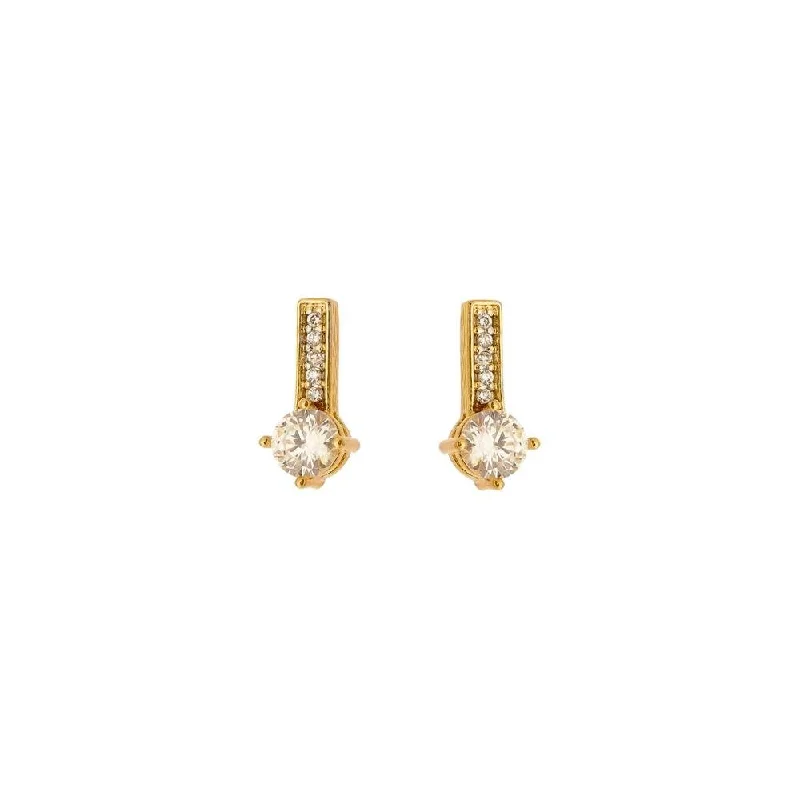 Women’s trendy earrings-Little Bar Studs