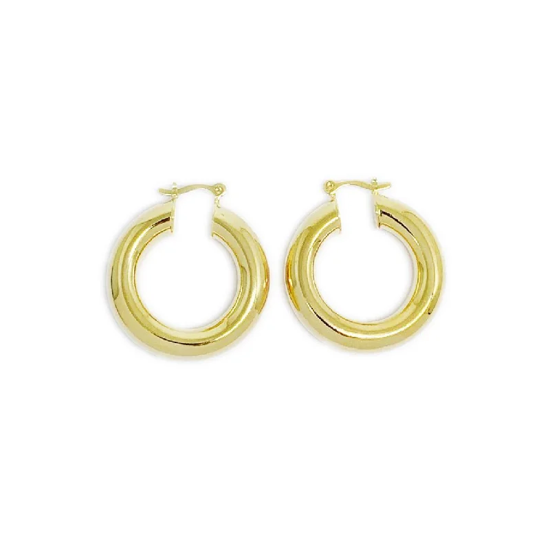 Women’s pearl earrings-Isabella Hoops