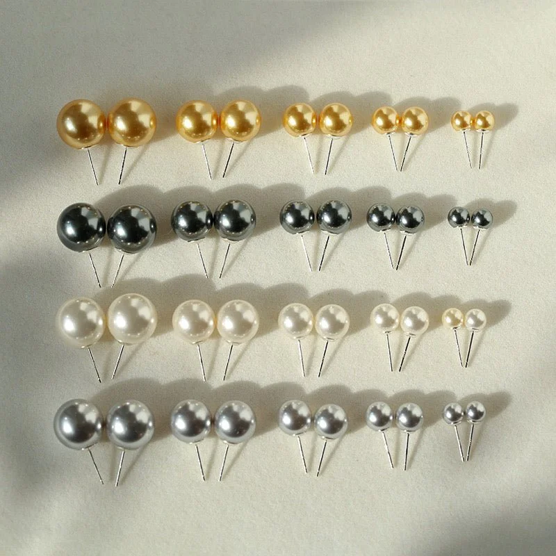 Women’s gemstone stud earrings-Korean Artificial Pearl Stud Earrings