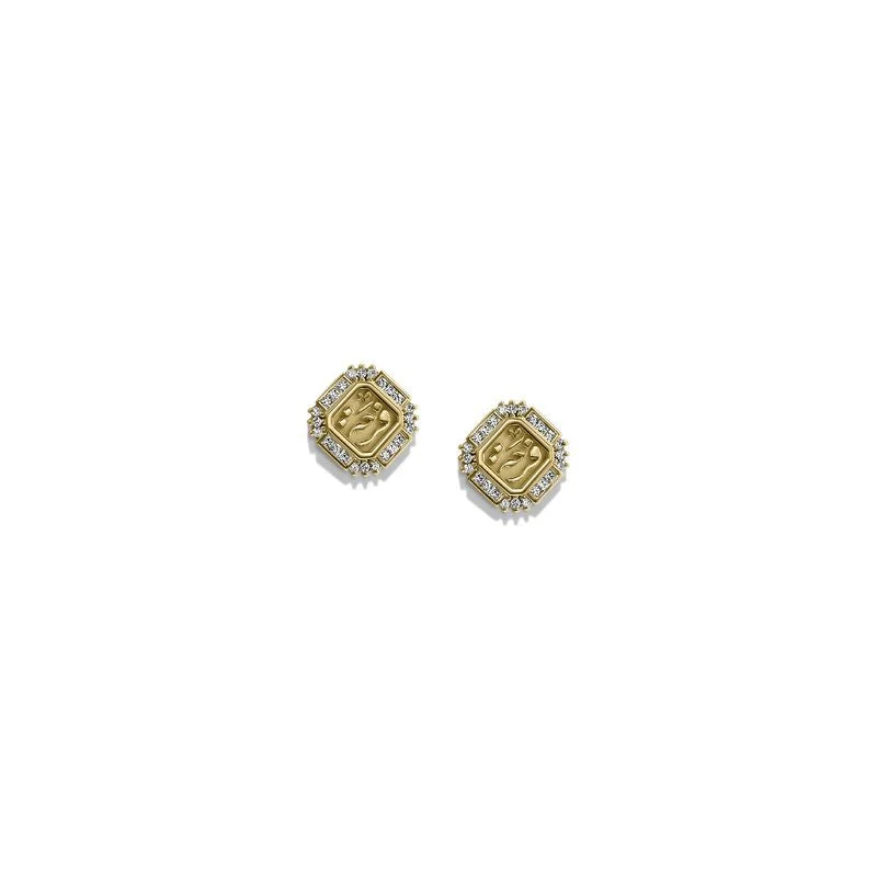 Women’s statement earrings-Joyful button earrings