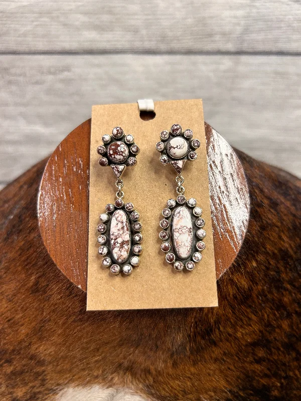 Women’s diamond earrings-The Powderpuff Earrings