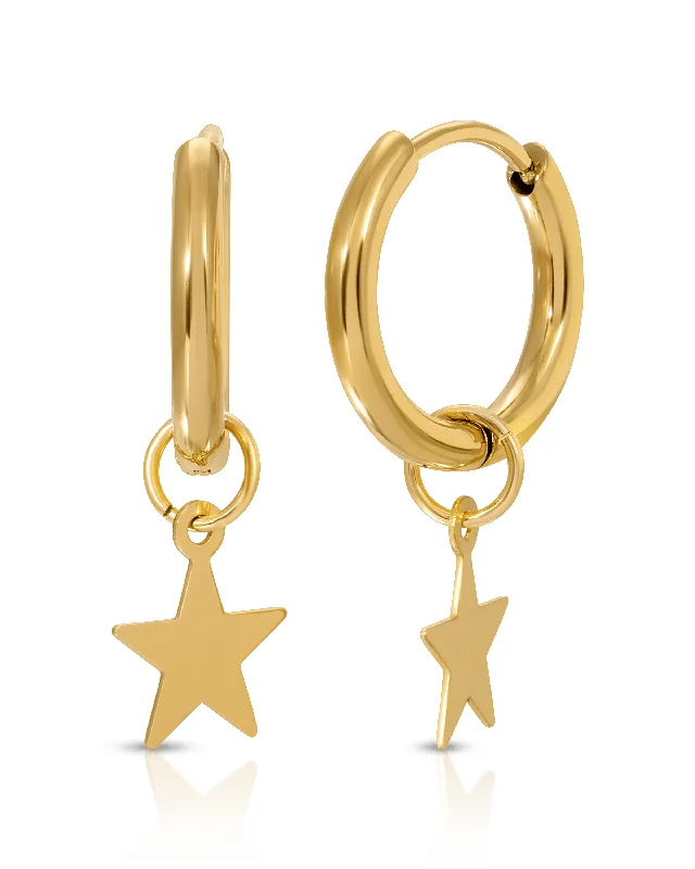 Women’s designer earrings-Kisstar Hoop Earrings