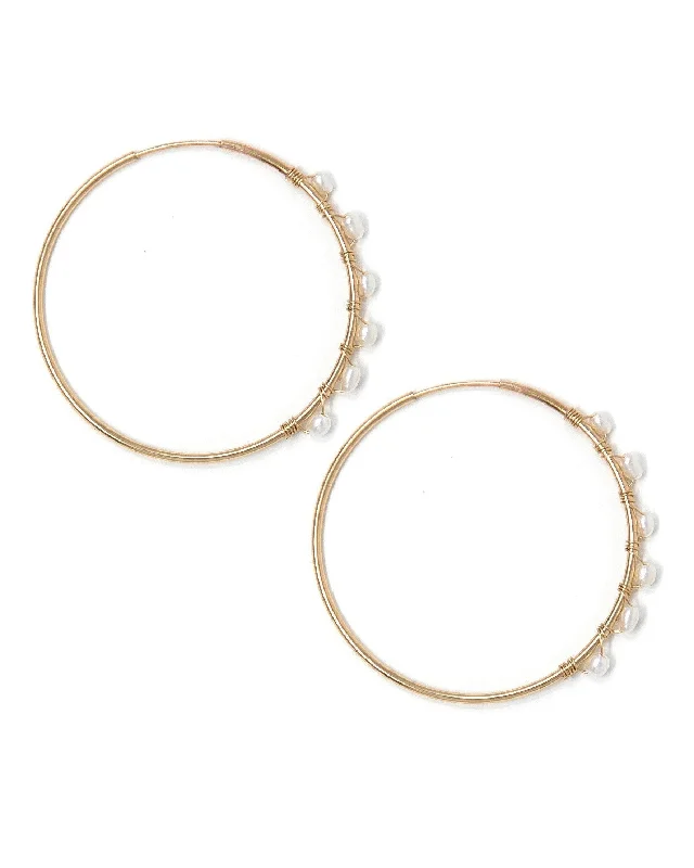 Women’s bold earrings-Sea Hoop Earrings