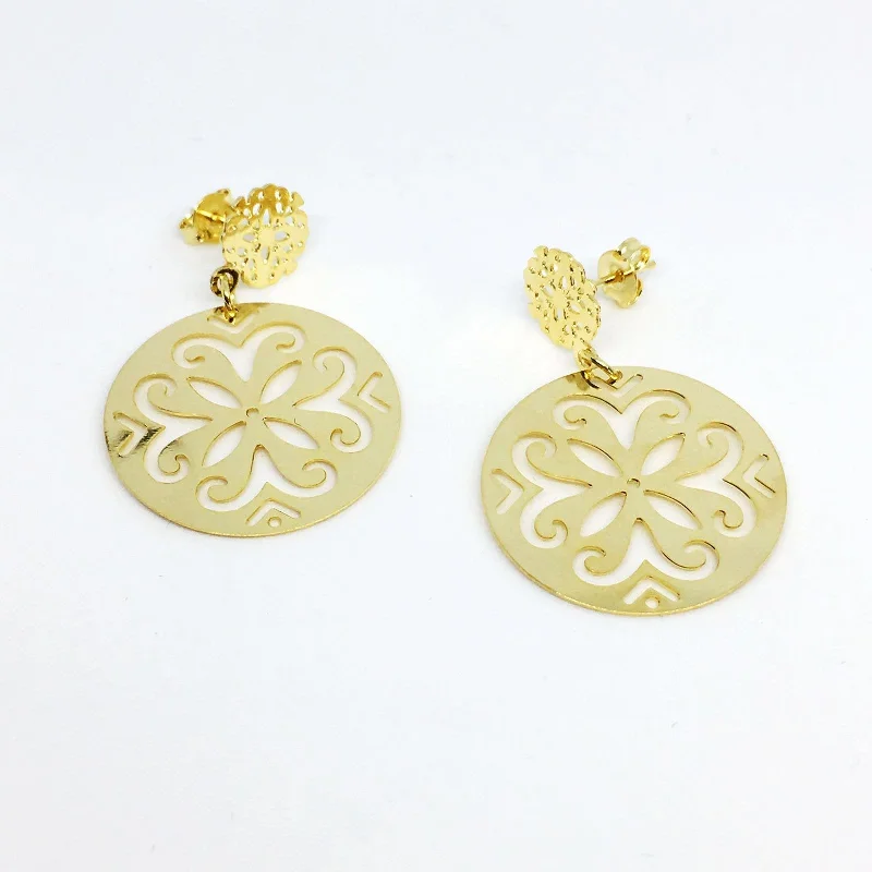 Women’s fashion stud earrings-Mandala Calama Earrings