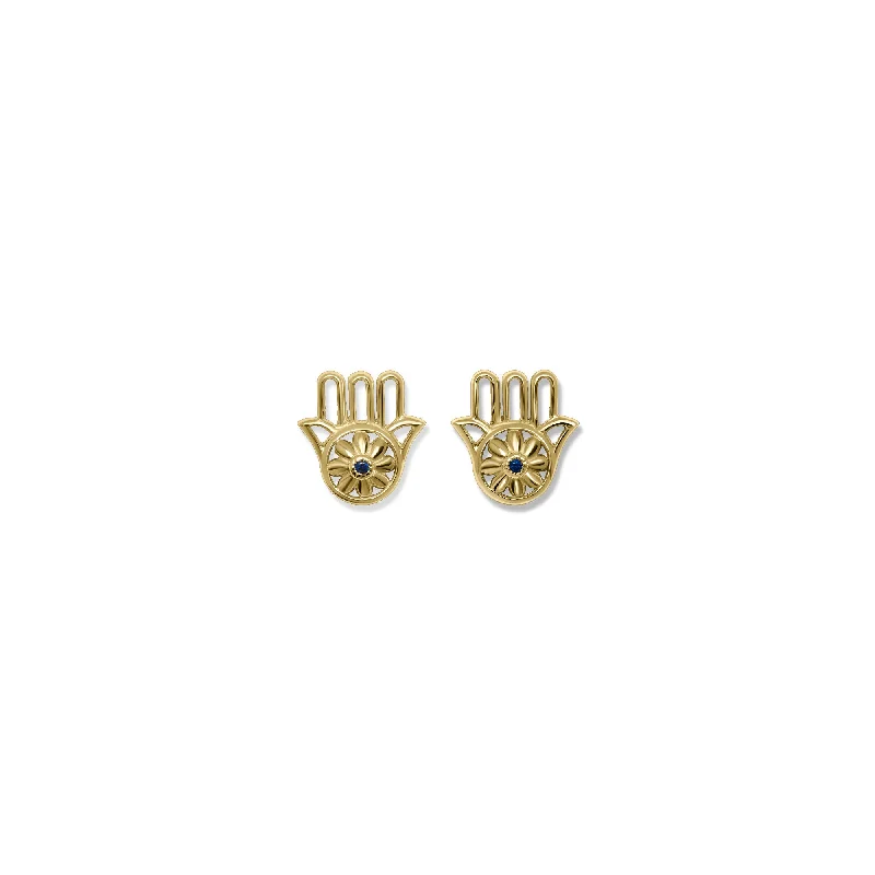 Women’s rose gold earrings-Floral Protection Earrings