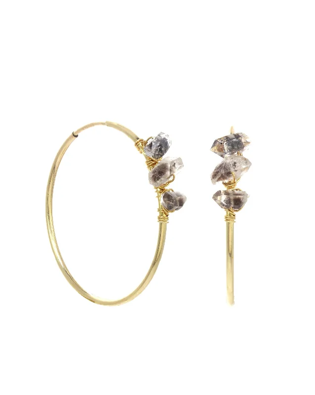 Women’s luxury earrings-After Dark Hoops