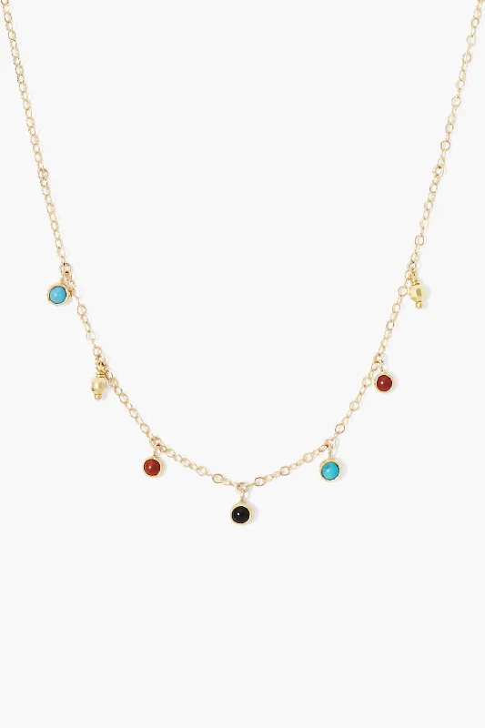 Women’s radiant-cut necklaces-Delilah Charm Necklace Multi Mix