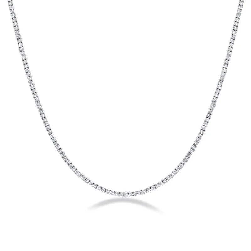 Women’s matching necklaces sets-Lab Grown Diamond Tennis Necklace (6.00ct.) 2.50mm 4-Prongs Setting in 14K Gold