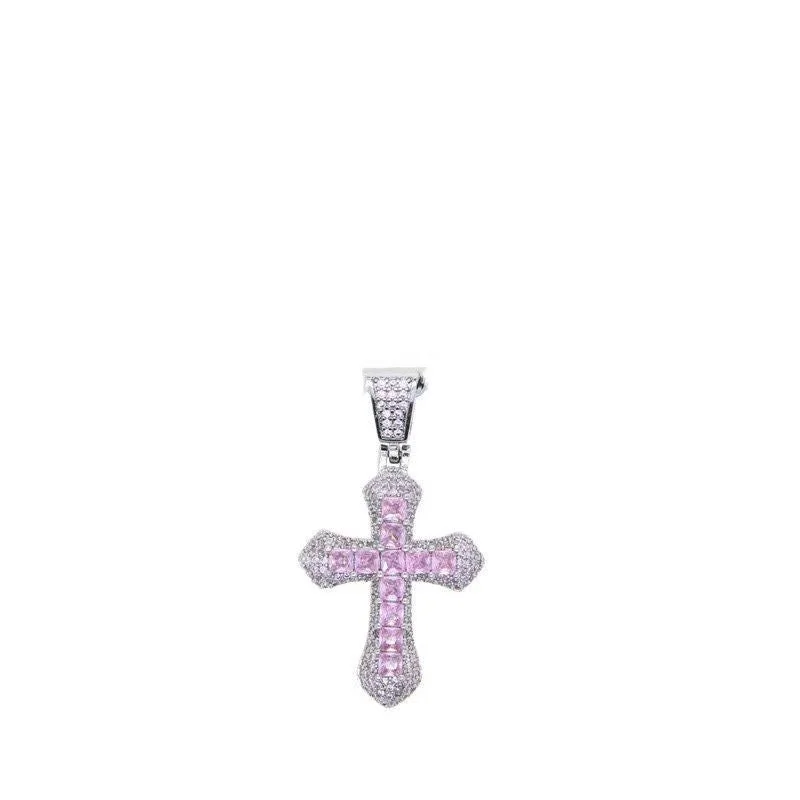 Pink Zircon Cross (Single Pendant)