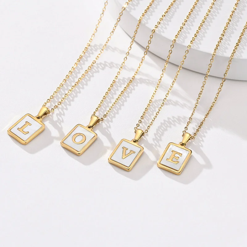 M Letter Gold with Chain Length 45cm