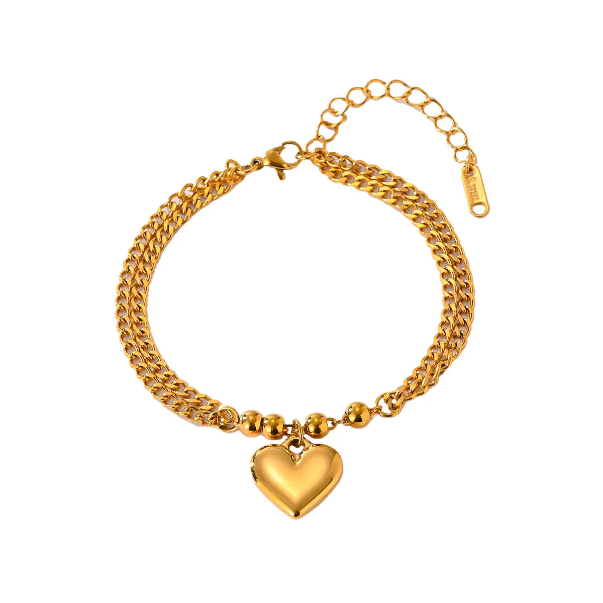 Heart-Shaped Double-Layer Bracelet