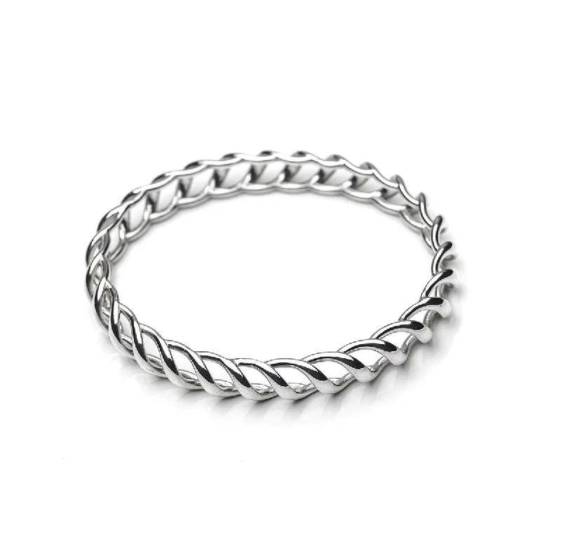 Women’s fine jewelry bracelets-Medusa Bangle Bracelet in Silver