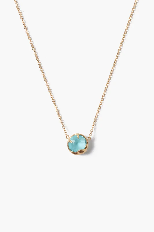 Women’s opal necklaces-December Birthstone Necklace Turquoise Crystal