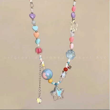 Colorful XINGX Beaded Necklace (Transparent)