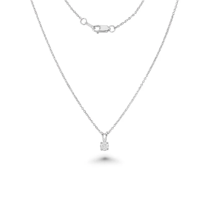 Women’s gold-plated necklaces-Diamond Solitaire Pendant Necklace (0.05-0.20 ct.) in 14K Gold