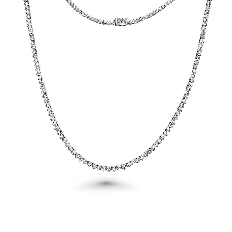 Women’s gold-plated necklaces-Diamond Tennis Necklace (3.50 ct.) 1.6 mm 3-Prongs Setting in 14K Gold