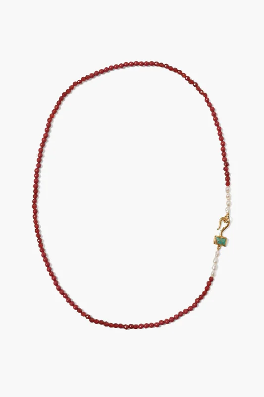 Women’s stacked necklaces-Santos Necklace Carnelian Mix