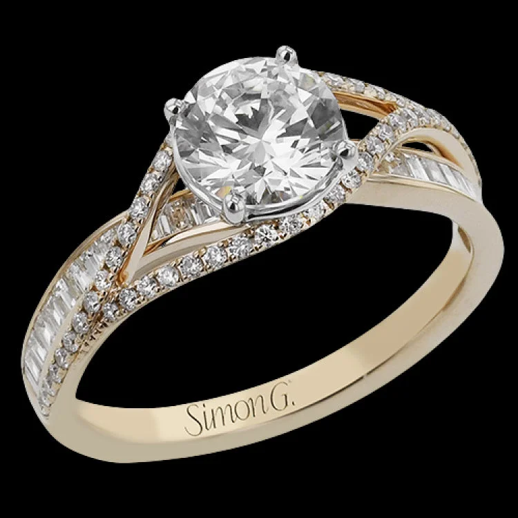 Women’s unique halo engagement rings-LR3184 ENGAGEMENT RING