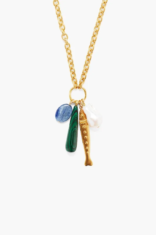 Women’s chic crystal necklaces-Harbor Necklace Malachite Mix