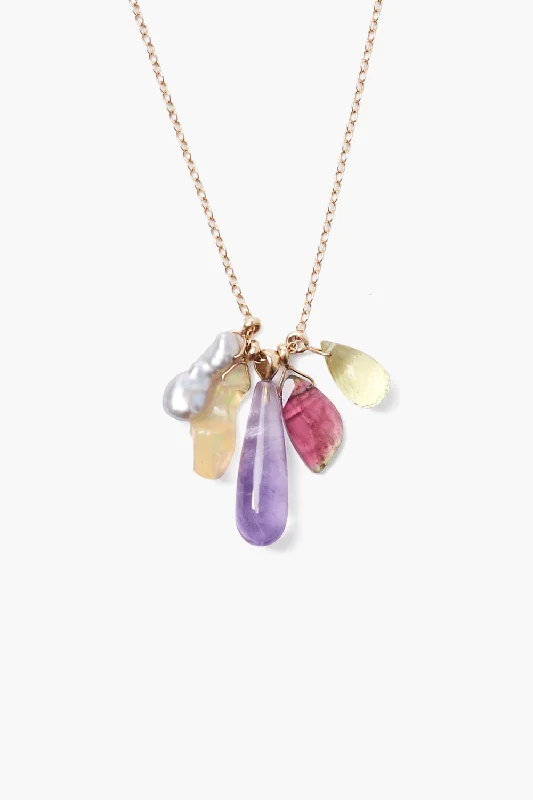 Women’s pearl necklaces-14k Amethyst Mix Kaleidoscope Necklace