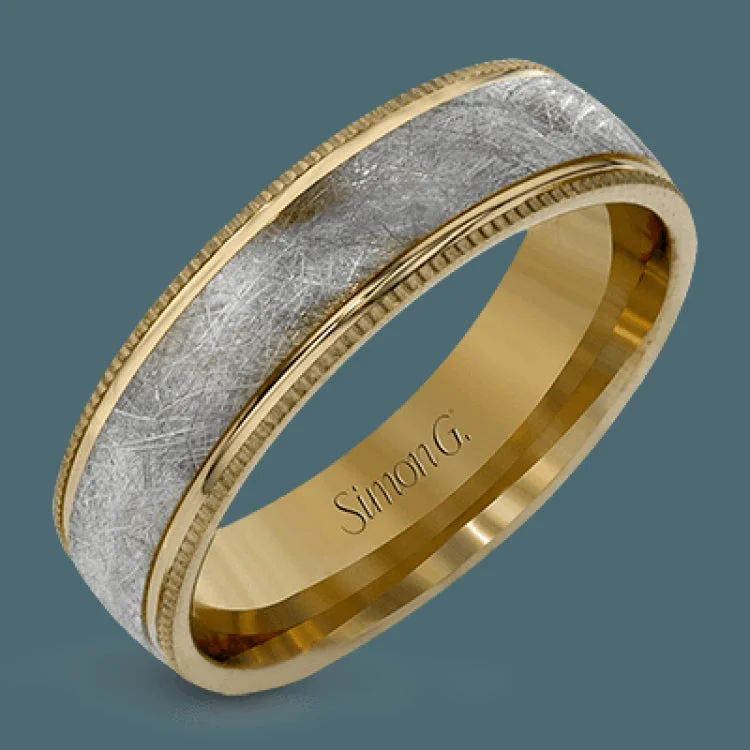 Women’s trendy engagement rings-This classic men's wedding band features a matte texture in the center, edged by high polished metal. It is sure to be in style for years to come.