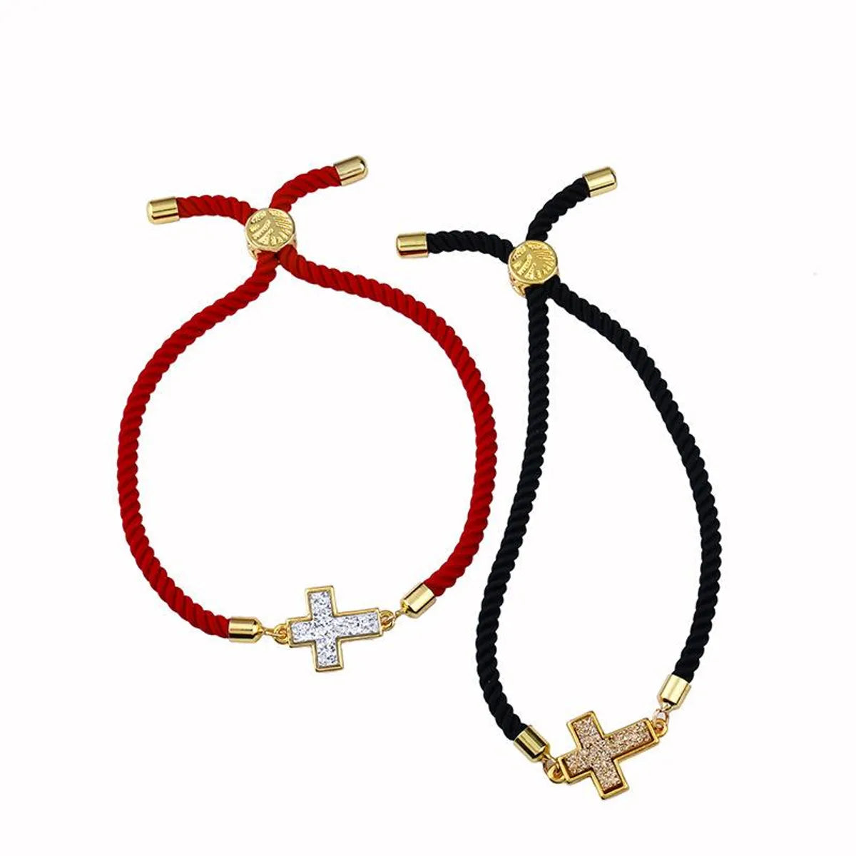 Women’s bold rings-Classic Cross Jewelry Pull Red Rope Nhas128382