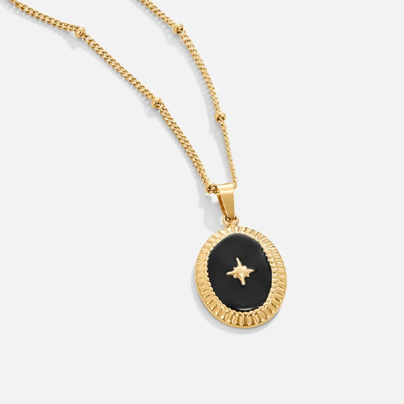 Women’s luxury diamond necklaces-Midnight Star Onyx Necklace