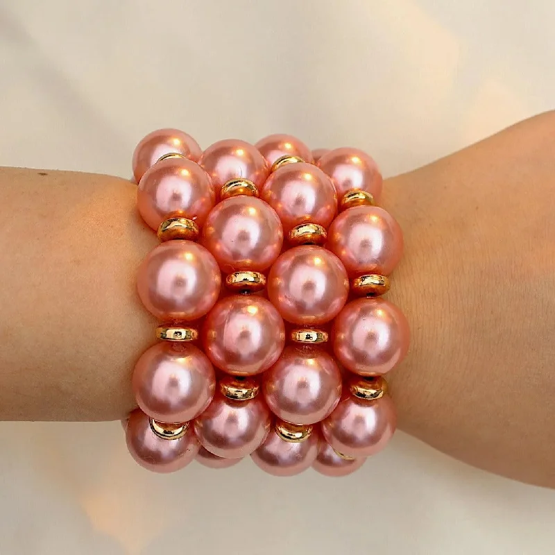 Women’s handmade bracelets-TFC Pinky Promise Pearls Stacked Bracelet (Set of 4)