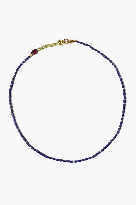 Women’s wedding set necklaces-Lottie Necklace Lapis Mix