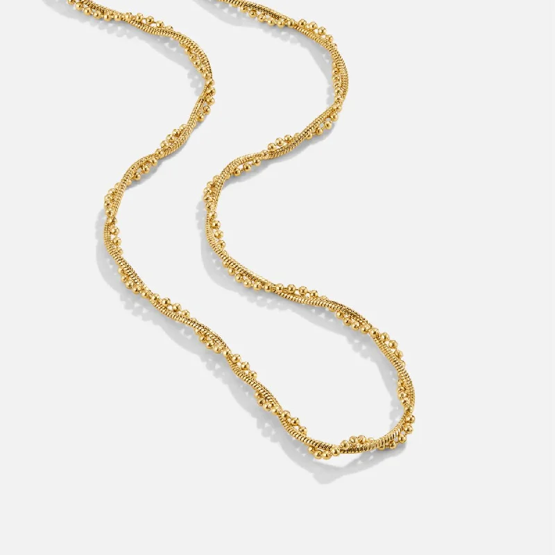 Women’s floral pendant necklaces-Amaya Twisted Gold Necklace