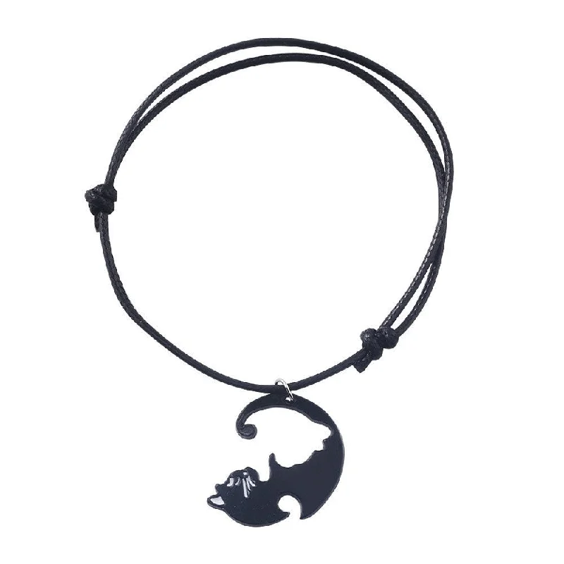 Black Cat Adjustable Bracelet