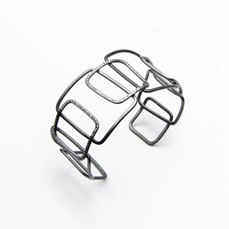 Women’s layered bracelets-Modern Layered Cuff Bracelet