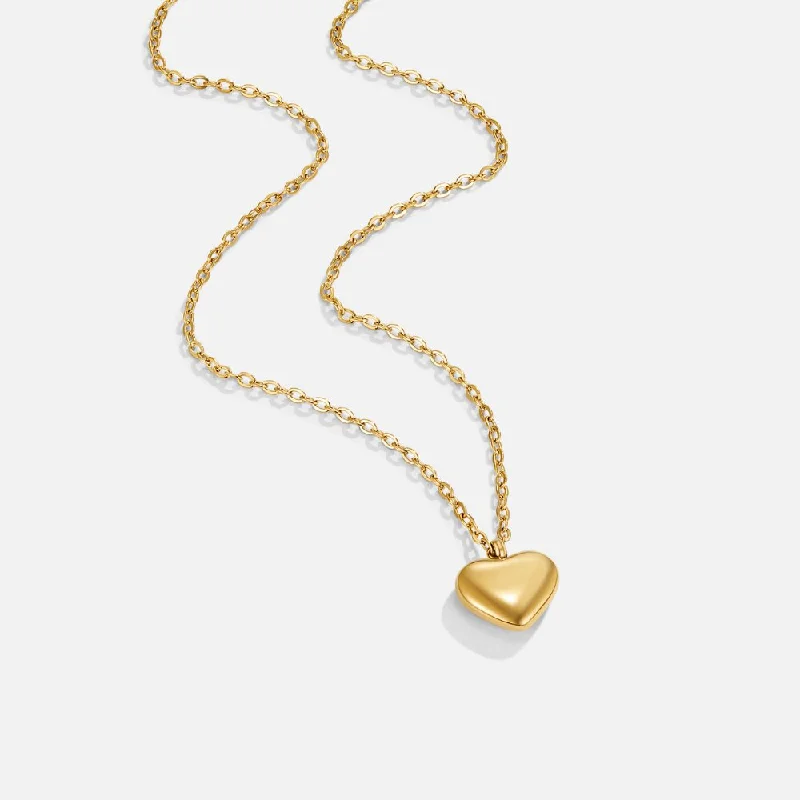 Women’s silver pendant necklaces-Marina Love Gold Necklace