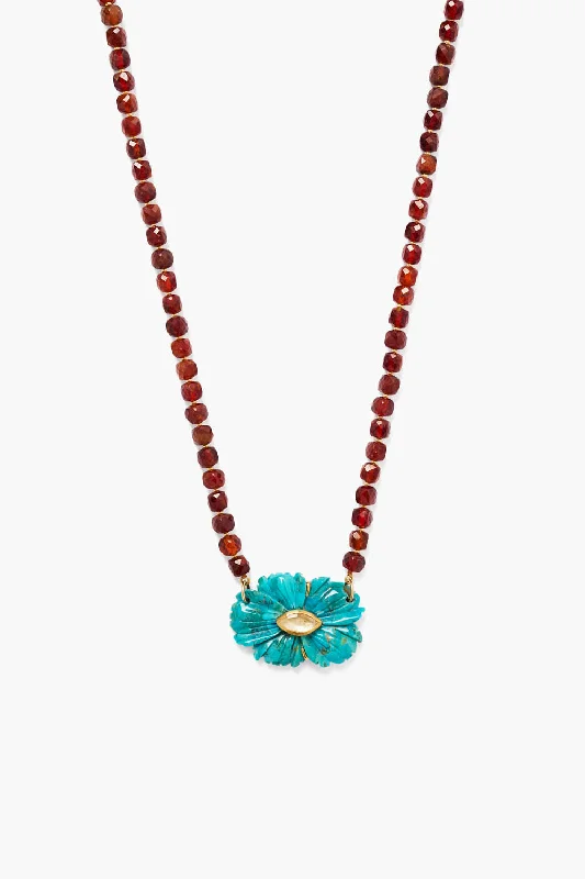 Women’s statement necklaces-Magnolia Necklace Turquoise Mix