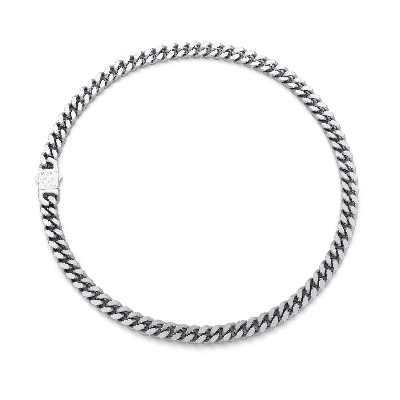 Women’s choker necklaces-9mm Cuban Chain