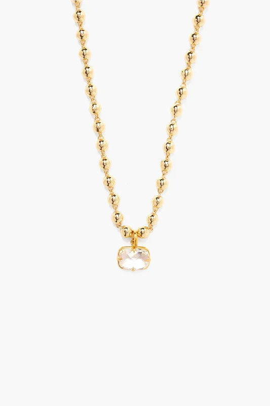 Women’s pendant and chain necklaces-Andie Ball Chain Necklace Gold