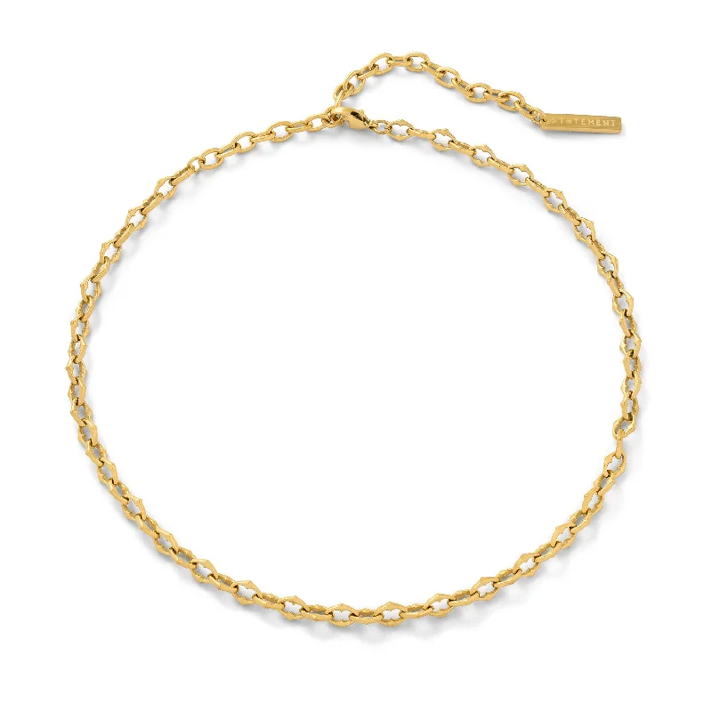 Women’s delicate necklaces-"The Cathedral" 6mm Spiked Chain (Gold)