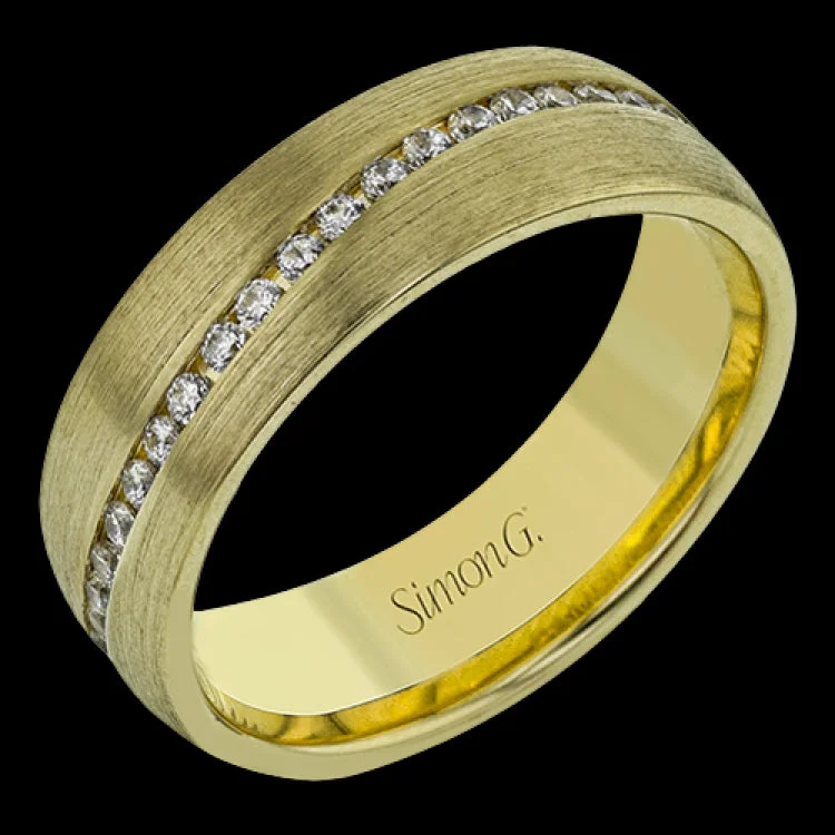 Women’s antique engagement rings-.46 ctw of white diamonds glimmer against a backdrop of brushed yellow gold in this exquisite wedding band