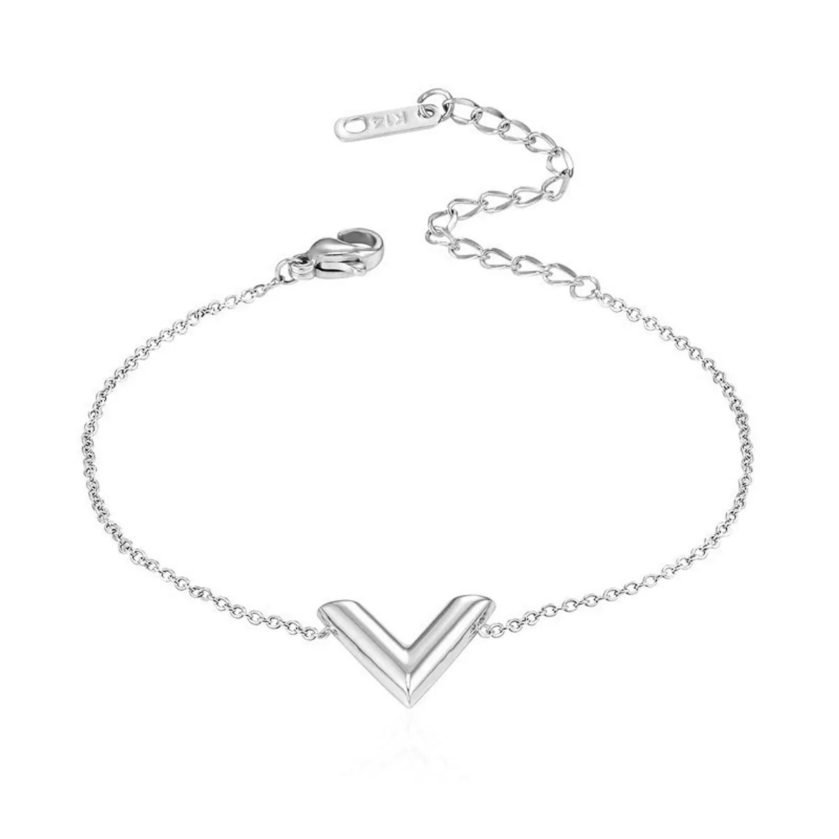 C010 Arc V Bracelet Silver