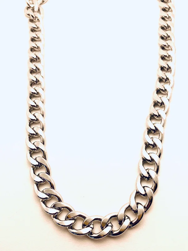 Women’s multi-stone necklaces-Chain Silver Necklace