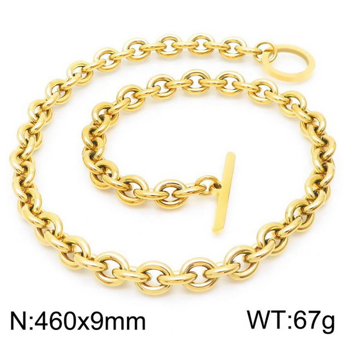 Gold Ot Necklace KN230525-K