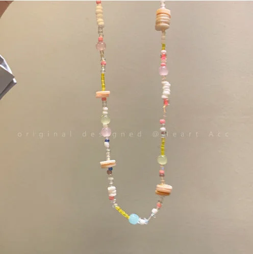 Color Stone Crystal Necklace