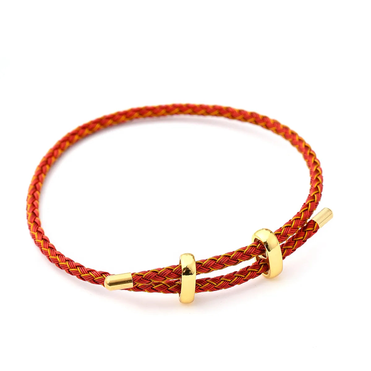 8-Word Buckle Red & Gold Steel Wire Carrying Strap (Gold)